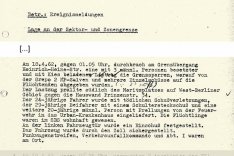 Klaus Brueske: Ereignismeldung der West-Berliner Polizei, 18. April 1962