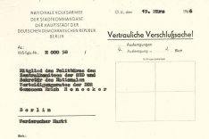 Willi Marzahn: Meldung des NVA-Stadtkommandanten Poppe an Erich Honecker, 19.März 1966