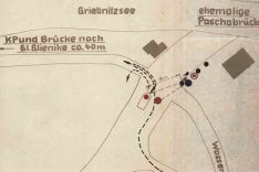 Horst Körner: Skizze der DDR-Grenztruppen mit detailliertem Tatgeschehen, 15. November 1968