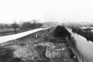 Invalidenfriedhof/Spandauer Schiffahrtskanal, Aufnahme 1980er Jahre