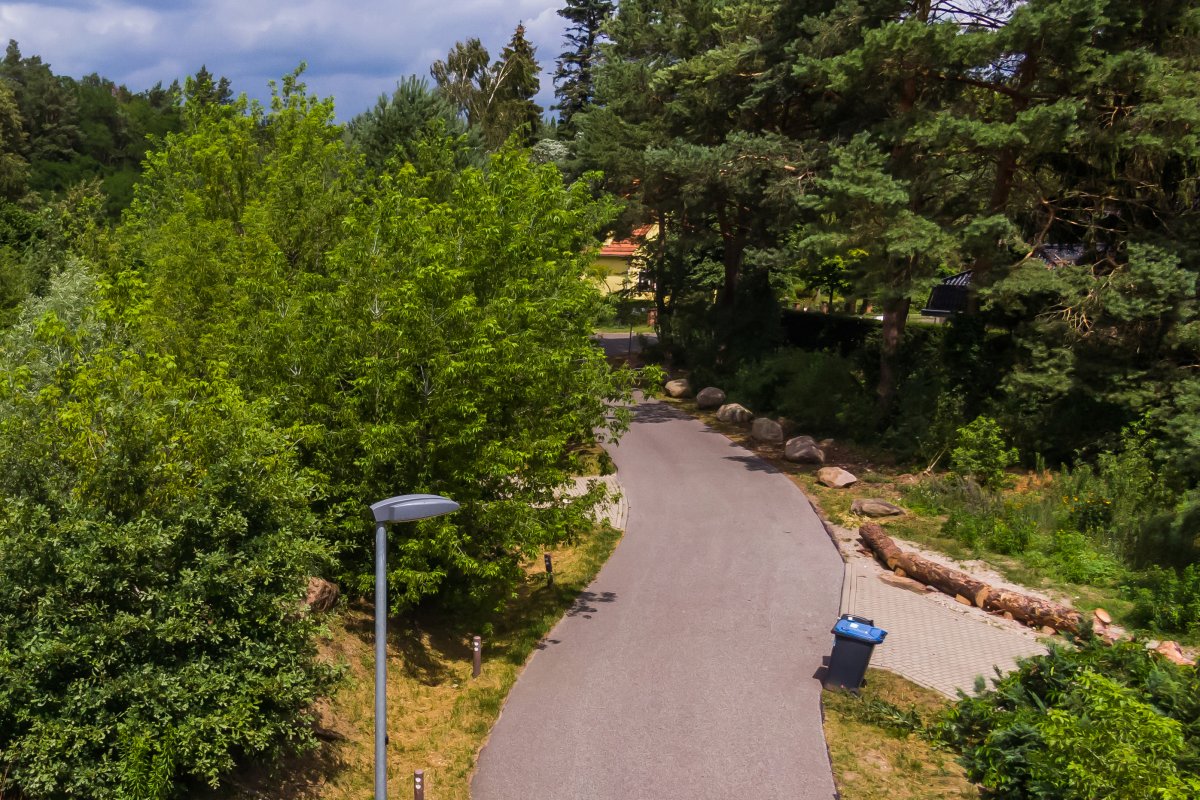 Am Teerofendamm in der Kolonie Dreilinden. Blick Richtung Norden