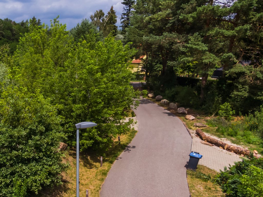 Am Teerofendamm in der Kolonie Dreilinden. Blick Richtung Norden
