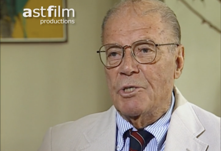 Filmstill aus dem Video-Interview mit McNamara.