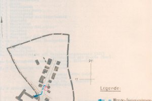 Fluchtskizze der Stasi: Dachdecker-Flucht von Klein Glienicke in den West-Berliner Bezirk Zehlendorf, 7. Mai 1965