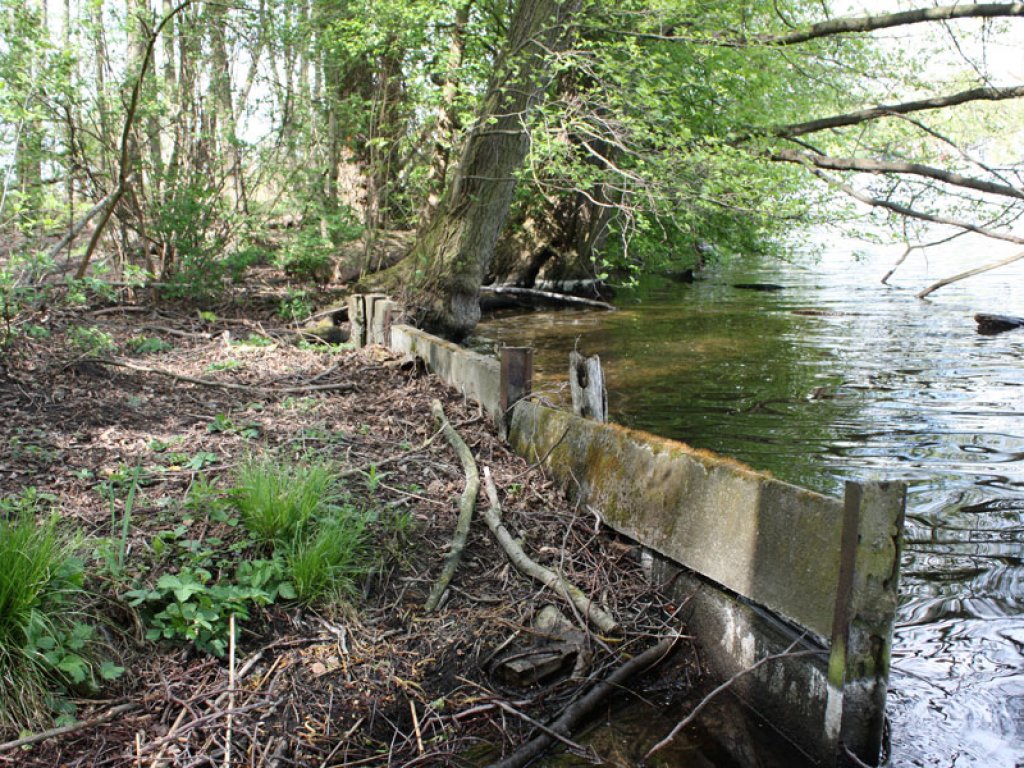 Überreste von DDR-Grenzsicherungsanlagen an der Havel zwischen Nieder Neuendorf und Berlin-Spandau (2); Aufnahme 2015