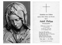 Adolf Philipp, erschossen an der Berliner Mauer: Todesanzeige der Familie