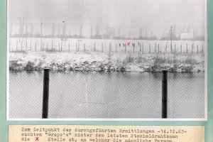 Dieter Berger, erschossen an der Berliner Mauer: Foto der West-Berliner-Polizei von der Spurensicherung im Todesstreifen
