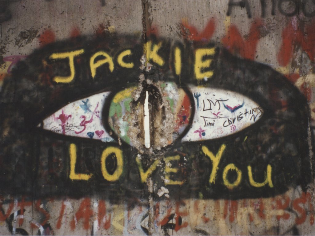 Wall graffiti: Jackie I Love You