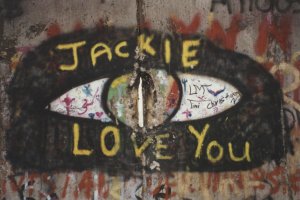 Wall graffiti: Jackie I Love You