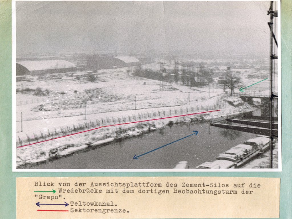 Dieter Berger, shot dead at the Berlin Wall: West Berlin police crime site photo of the border strip between Berlin-Treptow and Berlin-Neukölln [Dec. 13, 1963]