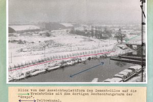 Dieter Berger, shot dead at the Berlin Wall: West Berlin police crime site photo of the border strip between Berlin-Treptow and Berlin-Neukölln [Dec. 13, 1963]