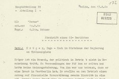 Ingo Krüger, Bericht eines Stasi-Spitzels über die Reaktion von Ingo Krüger auf die Ablehnung seines Wohnungsantrags