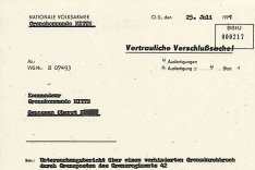 Bericht der DDR-Grenztruppen zur Erschießung von Werner Kühl, 25. Juli 1971