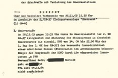 Bericht der DDR-Grenztruppen über den Fluchtversuch von Erich Kühn, 26. November 1965