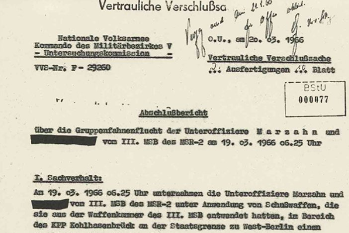 Willi Marzahn: Abschlussbericht der NVA-Untersuchungskommission, 20. März 1966 Willi Marzahn: Abschlussbericht der NVA-Untersuchungskommission, 20. März 1966