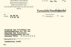 Meldung des NVA-Stadtkommandanten Poppe an Erich Honecker über den Fluchtversuch und die Erschießung von Horst Körner, 16. November 1968
