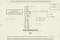 Burkhard Niering: MfS-Information an SED-Politbüromitglied Erich Honecker über den Fluchtversuch und die Erschießung, 6. Januar 1974