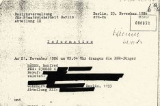 Manfred Mäder: MfS-Information zum Fluchtversuch, 23. November 1986