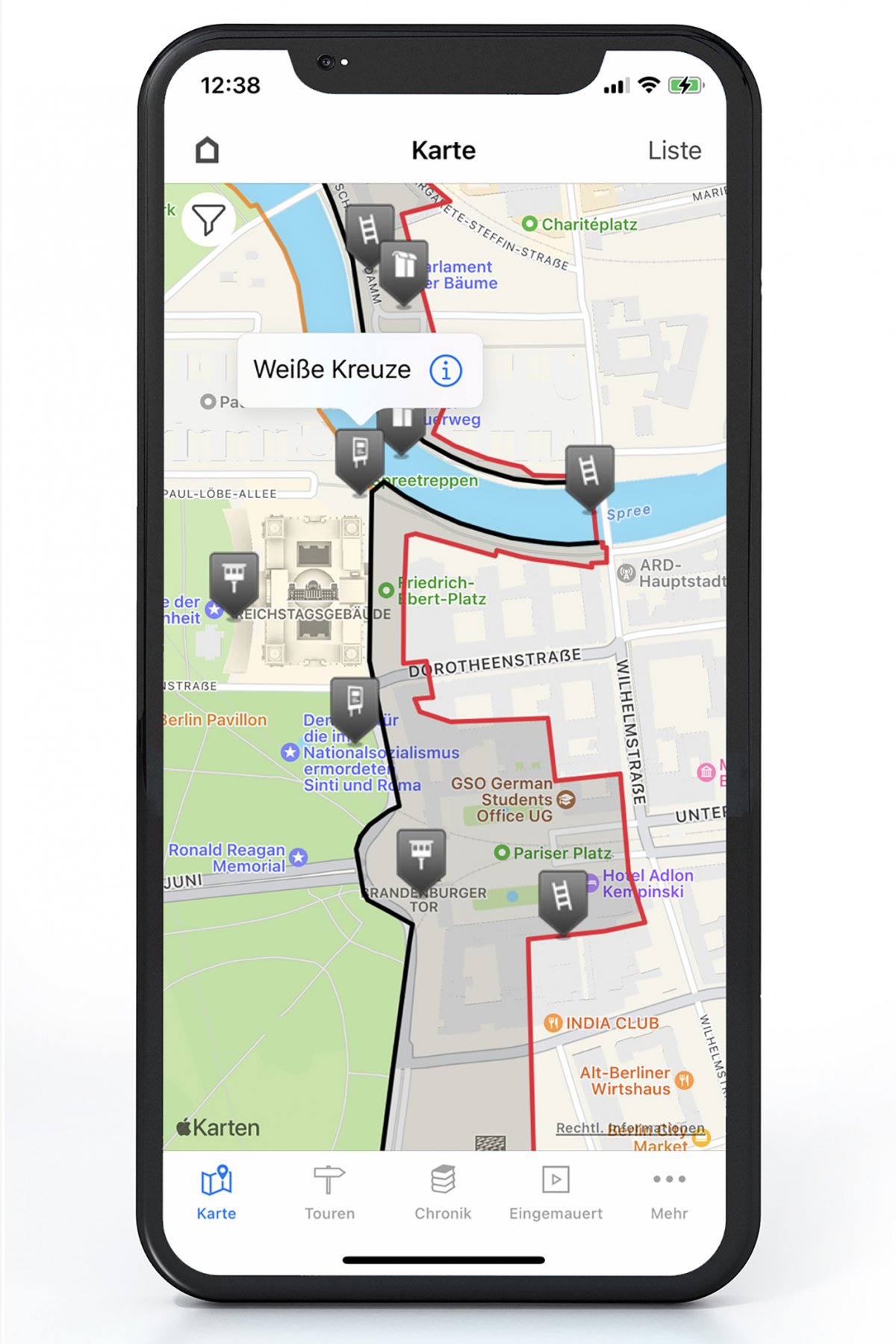 Die Berliner Mauer-App Die Berliner Mauer-App