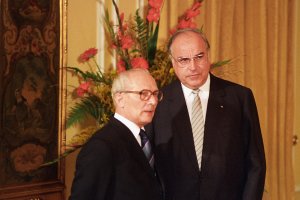 Erich Honecker und Helmut Kohl in Bad Godesberg, 1987