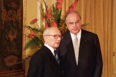 Erich Honecker und Helmut Kohl in Bad Godesberg, 1987