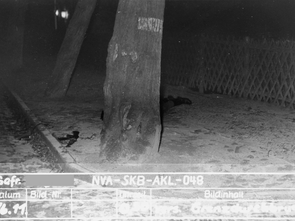 Horst Körner, erschossen an der Berliner Mauer: Tod am Schlosspark Babelsberg (Aufnahme DDR-Grenztruppen)