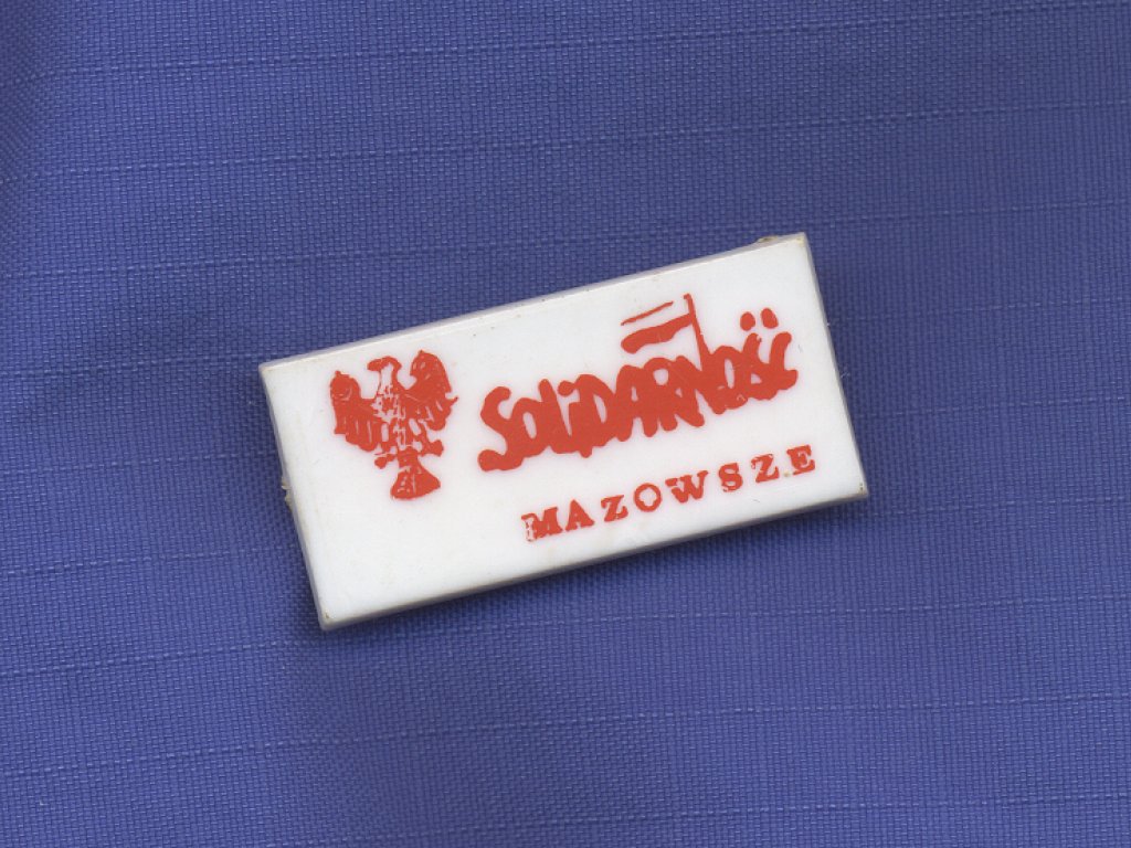 "Solidarity" sticker for the Masovia region, summer 1981