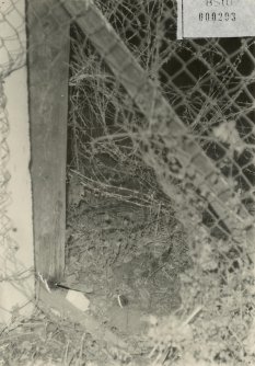 Dieter Wohlfahrt, shot at the Berlin Wall: The hole in the barbed wire that was supposed to facilitate an escape – but instead cost Dieter Wohlfahrt his life. (MfS photo) [Dec. 9, 1961]