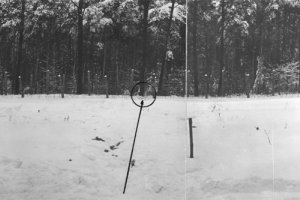 Christian Buttkus, shot dead at the Berlin Wall: MfS photo of escape site near Kleinmachnow on the sector border between the Potsdam county district and Berlin-Zehlendorf [March 4, 1965]