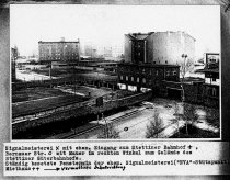 Heinz Cyrus, critically injured at the Berlin Wall and died later from his injuries: West Berlin police crime site photo of the border fortifications at Gartenstrasse in Berlin-Mitte [Nov. 10, 1965]