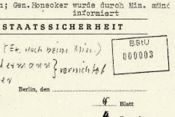 Dieter Beilig, MfS Information über Festnahme und Erschießung Dieter Beilig, Mfs Information über Festnahme und Erschießung