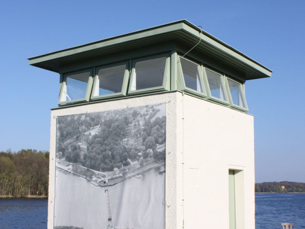 Führungsstelle der DDR-Grenztruppen am DDR-Wasser-Grenzübergang Nedlitz in Potsdam; Aufnahme 2015