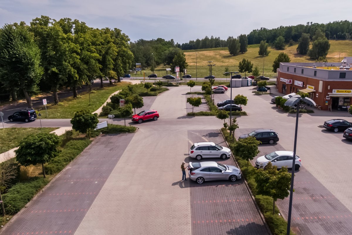 Grenzübergang Staaken/Heerstraße, Blickrichtung Süden