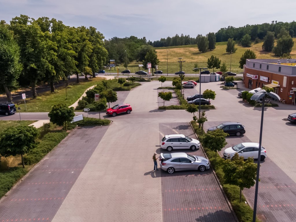 Grenzübergang Staaken/Heerstraße, Blickrichtung Süden
