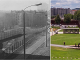 Der Todesstreifen in der Bernauer Straße in Berlin, Aufnahme 1980er Jahre